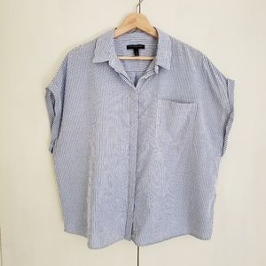 Banana Republic Button Up Stripped Cotton T L